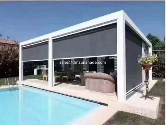 طقم ستائر Windroof Zip trcak يعمل بالجنزير، حل متين للتطبيقات التجارية والنوافذ